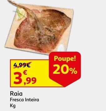 Auchan Raia fresca inteira kg promoção