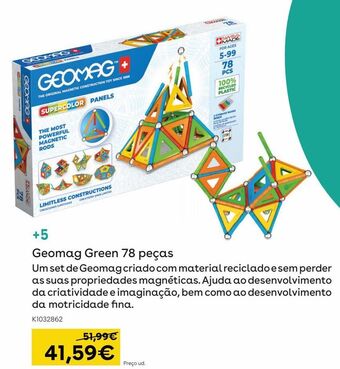 Toys R Us Geomag - green 78 peças promoção