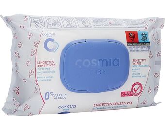 Toalhitas cosmia baby camomila 56un