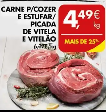 Pingo Doce Carne P/Cozer e Estufar de Vitela e Vitelão promoção