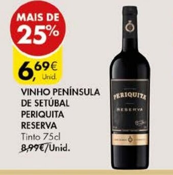 Vinho Península de Setúbal Periquita Reserva 75cl