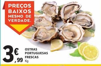 E.Leclerc Ostras portuguesas frescas kg promoção