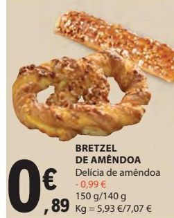 E.Leclerc Bretzel de amendoa 150g promoção