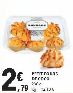 E.Leclerc Petit fours de coco 230g promoção