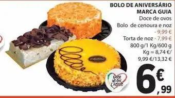 E.Leclerc Bolo de aniversario marca guia 800g promoção
