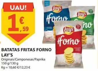 E.Leclerc Batata fritas f orno lay's 150g promoção