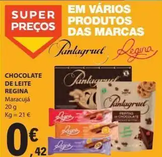 E.Leclerc Chocolate de leite reigna 20g promoção