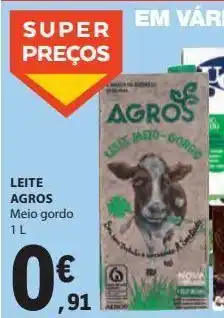 E.Leclerc Leite agros 1l promoção