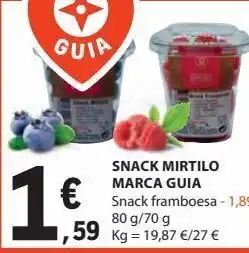 E.Leclerc Snack mirtilo marca guia 80g promoção