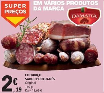 E.Leclerc Chouriço sabor português 160g promoção