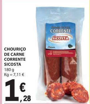 E.Leclerc Chouriço de carne corrente sicosta 180g promoção