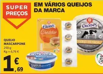 E.Leclerc Queijo mascarpone 250g promoção