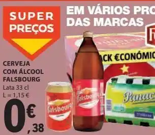 E.Leclerc Cerveja com álcool falsbourg 33cl promoção