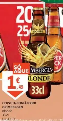 E.Leclerc Cerveja com àlcool grimbergen 33cl promoção