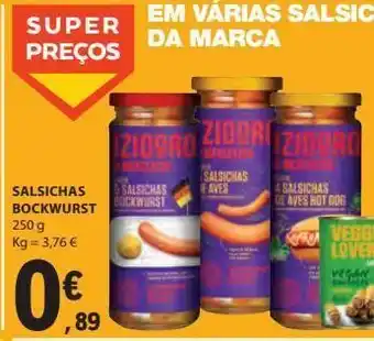 E.Leclerc Salsichas bockwurst 250g promoção