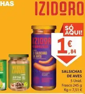 E.Leclerc Salsichas de aves 245g promoção