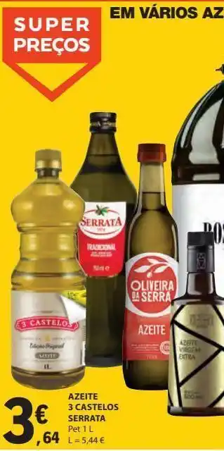 E.Leclerc Azeite 3 castelos serrata 1l promoção
