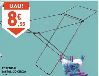 E.Leclerc Estendal metálico cinza promoção