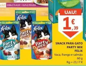 E.Leclerc Snack para gato party mix felix 60g promoção