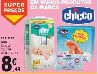 E.Leclerc Fraldas airy 50unid. promoção