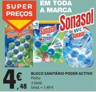 E.Leclerc Bloco sanitário poder activo 3unid. promoção