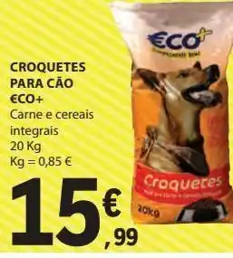 E.Leclerc Croquetes para cão eco+ 20kg promoção