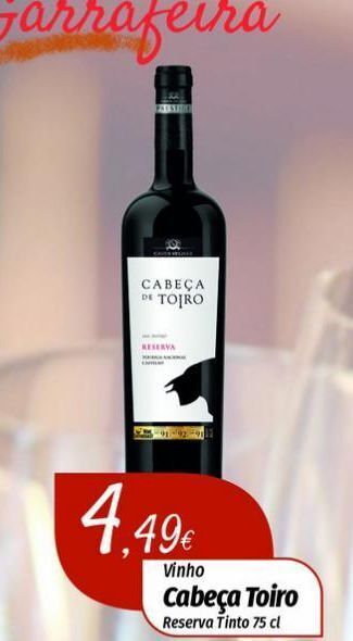 Miranda Supermercados Vinhos cabeça de toiro promoção