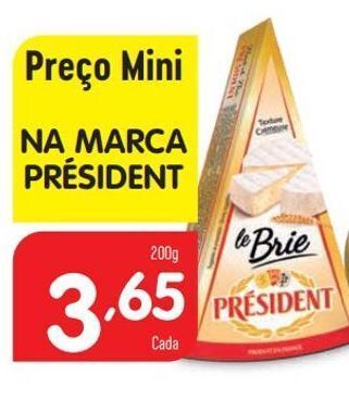 Minipreço Queijo brie président promoção