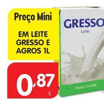 Minipreço Leite gresso promoção