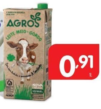Minipreço Leite semi desnatado agros promoção