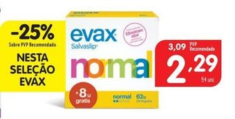 Minipreço Absorvente evax promoção