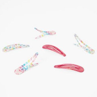 Claire's Claire's club glitter sweet shop snap hair clips - 6 pack promoção