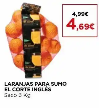 El Corte Inglés Laranja el corte inglés promoção