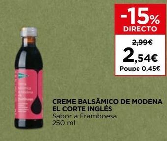El Corte Inglés Vinagre balsâmico el corte inglés promoção