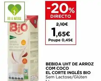 El Corte Inglés Bebida de arroz el corte inglés promoção