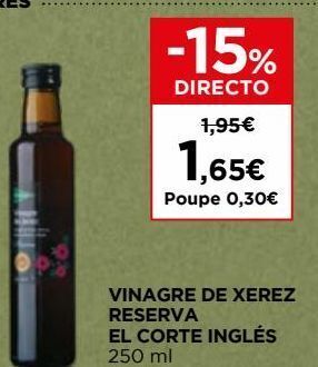 El Corte Inglés Vinagre de jerez el corte inglés promoção
