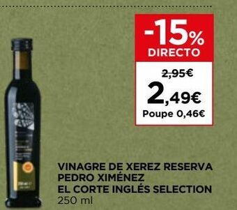 El Corte Inglés Vinagre de jerez el corte inglés promoção