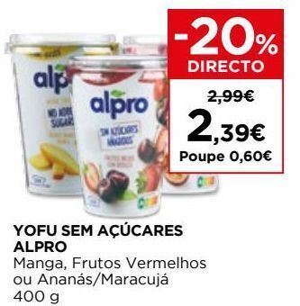 El Corte Inglés Iogurte de soja alpro promoção