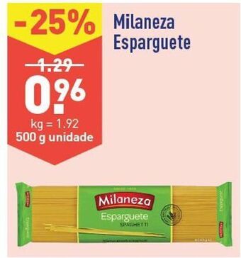 ALDI Esparguete milaneza promoção