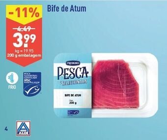 ALDI Filé de atum promoção
