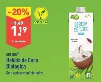 ALDI Bebida de coco gut bio promoção