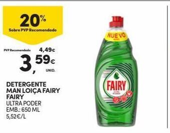 Continente Bom dia Detergente lavalouça fairy promoção