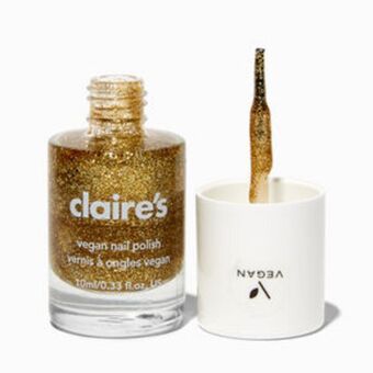 Claire's Vegan glitter nail polish - glam on promoção