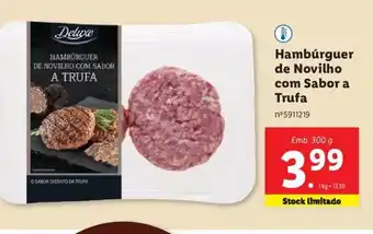 Lidl Hambúrguer de Novilho com sabor a Trunfa 300g promoção