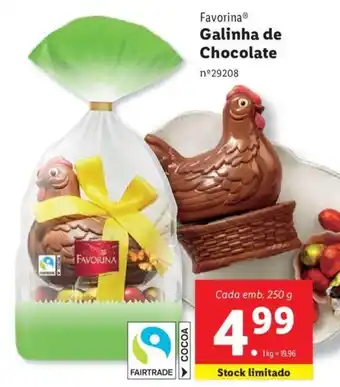 Lidl Favorina Galinha de Chocolate promoção