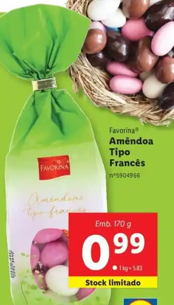 Lidl Favorina Amêndoa Tipo Francês 170g promoção