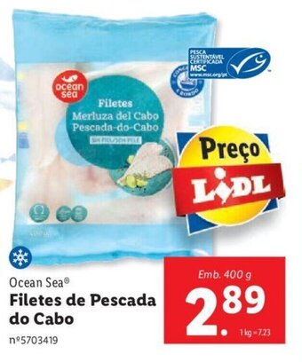 Lidl Ocean Sea Filetes de Pescada do Cabo 400g promoção
