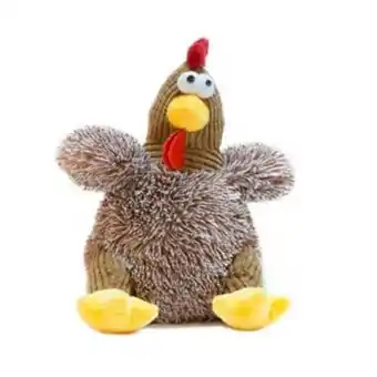 Tk-pet janis galinha castanha de pelúcia para cães