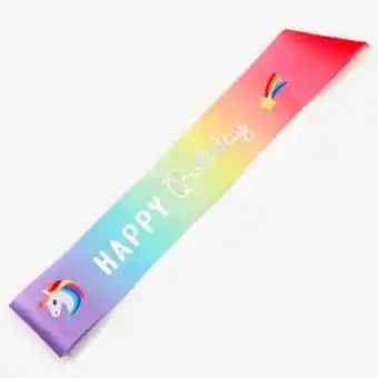 Claire's Claire's club rainbow birthday sash promoção