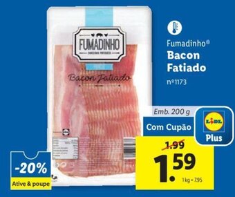 Lidl Fumadinho Bacon Fatiado 200g promoção